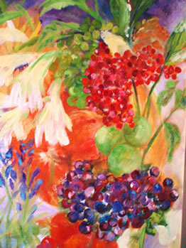 Fruit and flowers by Karin Corrigan